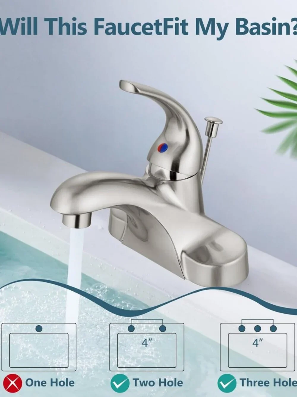 Sleek Brushed Nickel 4-Inch Centerset Bathroom Faucet & Drain - Modern Upgrade
